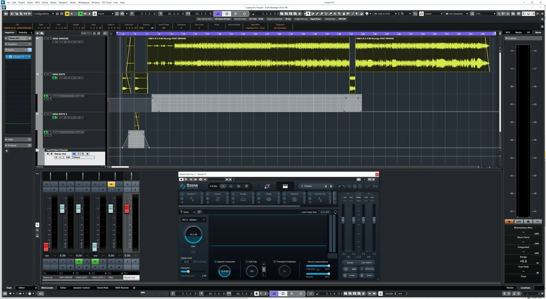 Sync arrangement view for 8-Bit Revenge