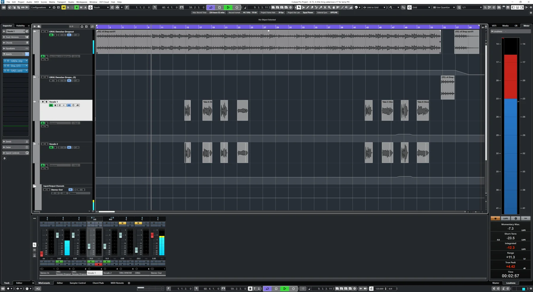 Sync arrangement view for A Little Thing Called Love