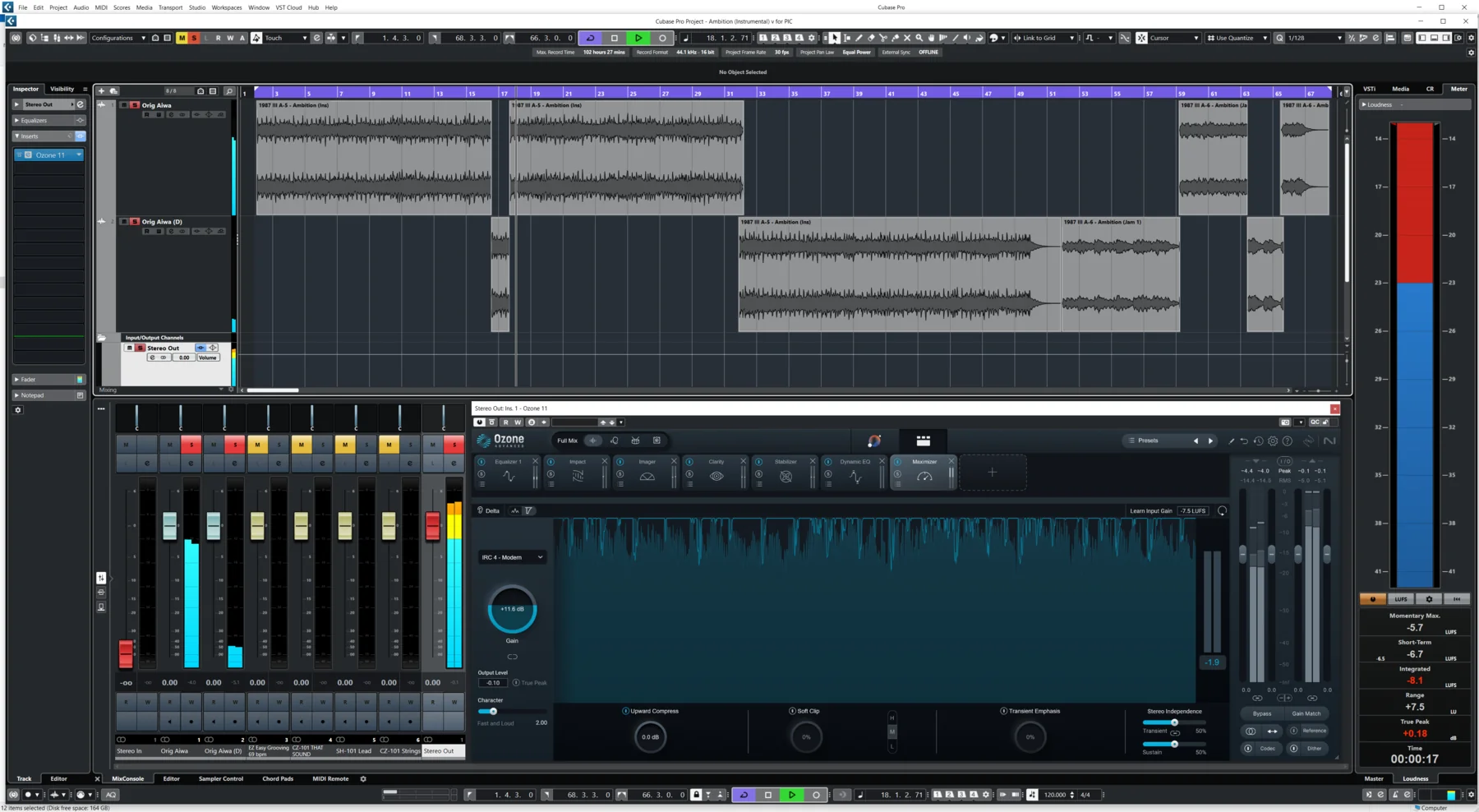 Sync arrangement view for Ambition (Instrumental)