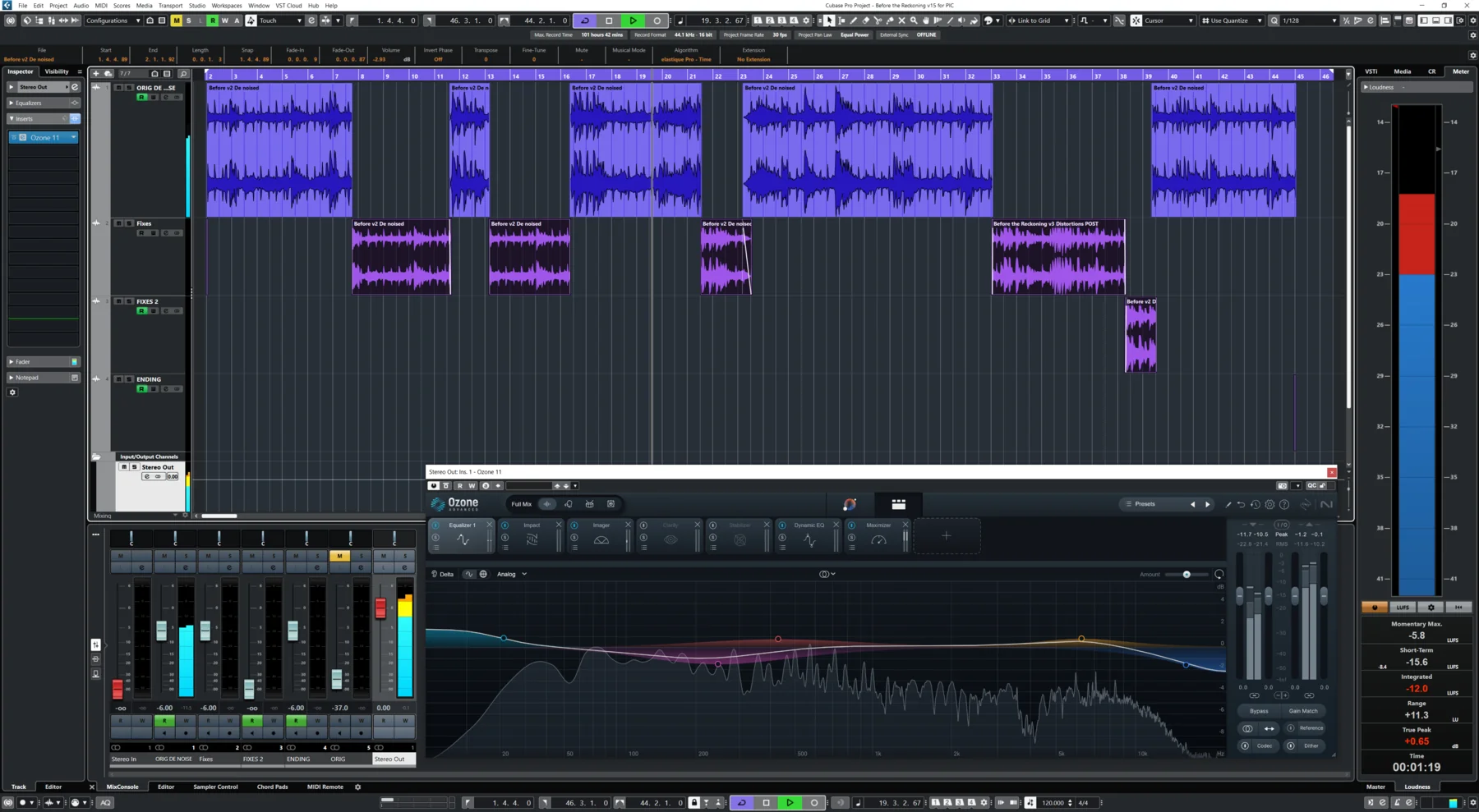 Sync arrangement view for Before the Reckoning