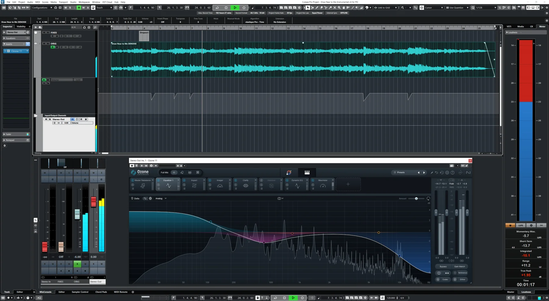 Sync arrangement view for Draw Near to Me (Instrumental)