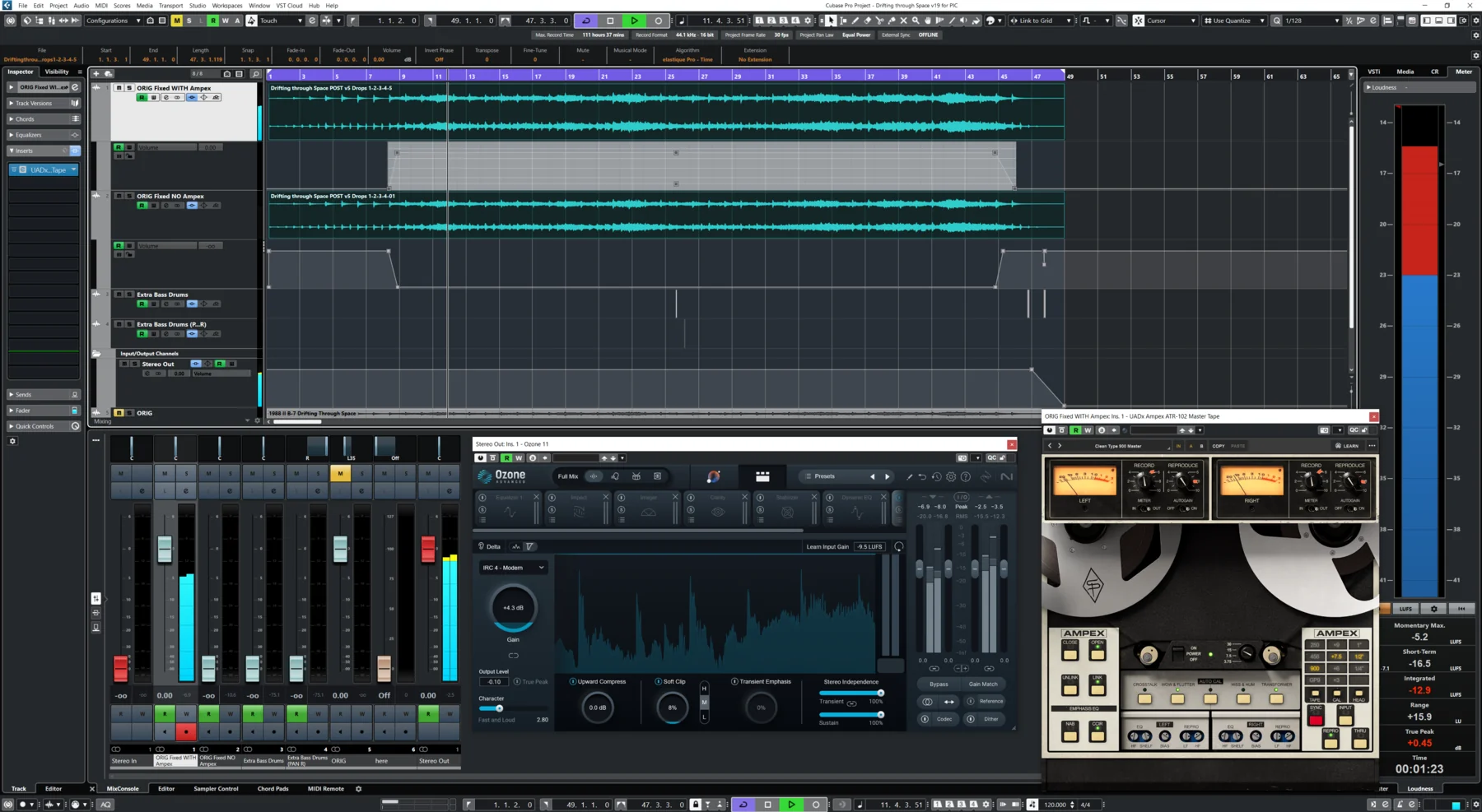 Sync arrangement view for Drifting through Space