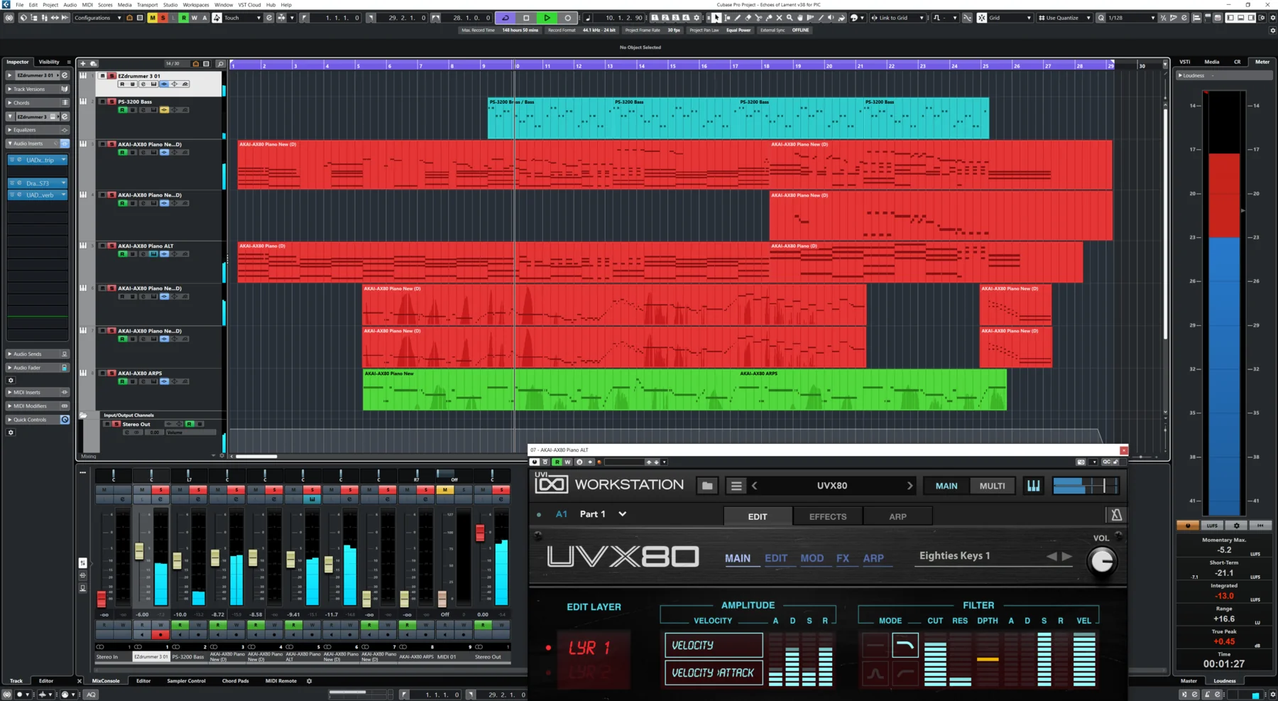 Sync arrangement view for Echoes of Lament