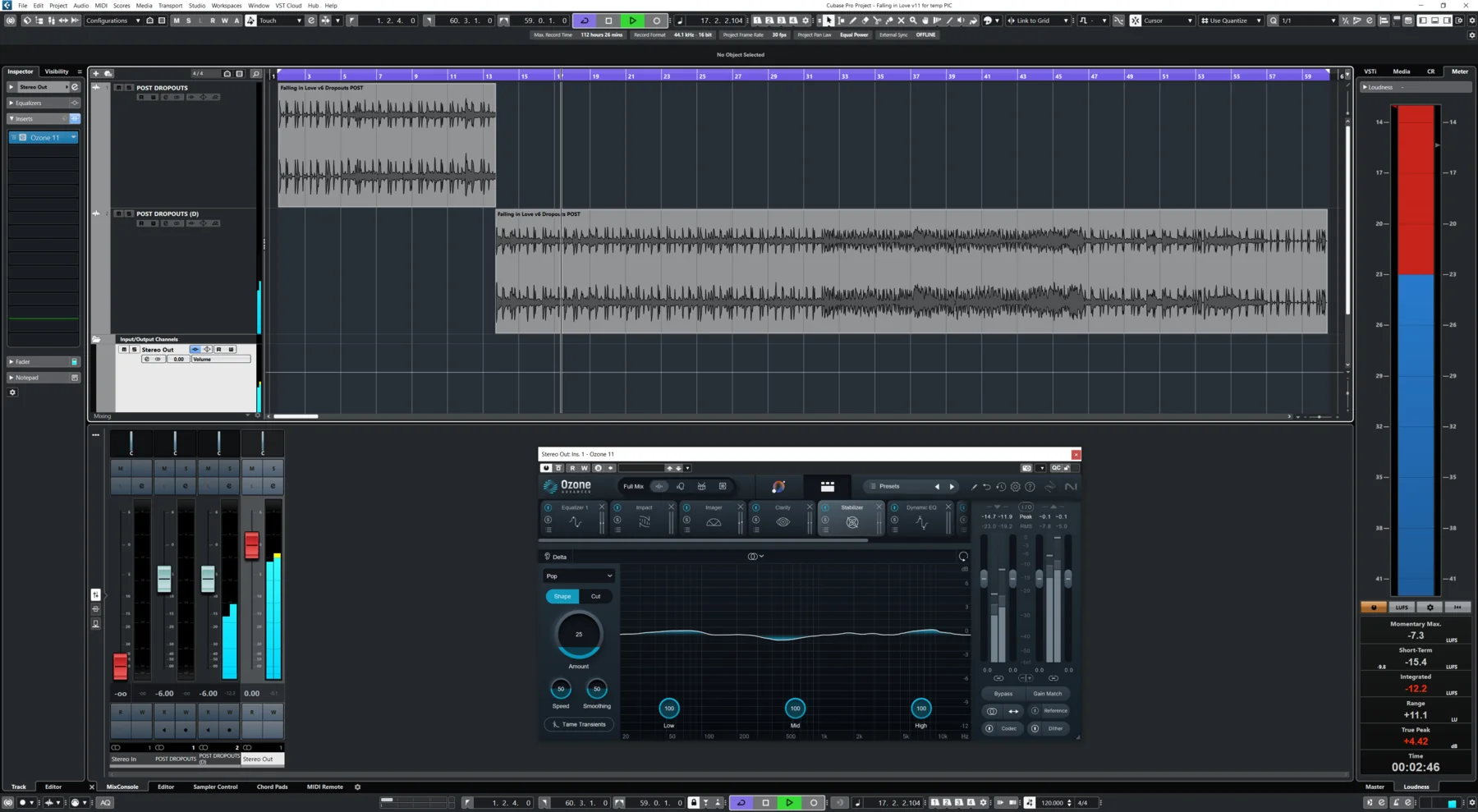 Sync arrangement view for Falling in Love