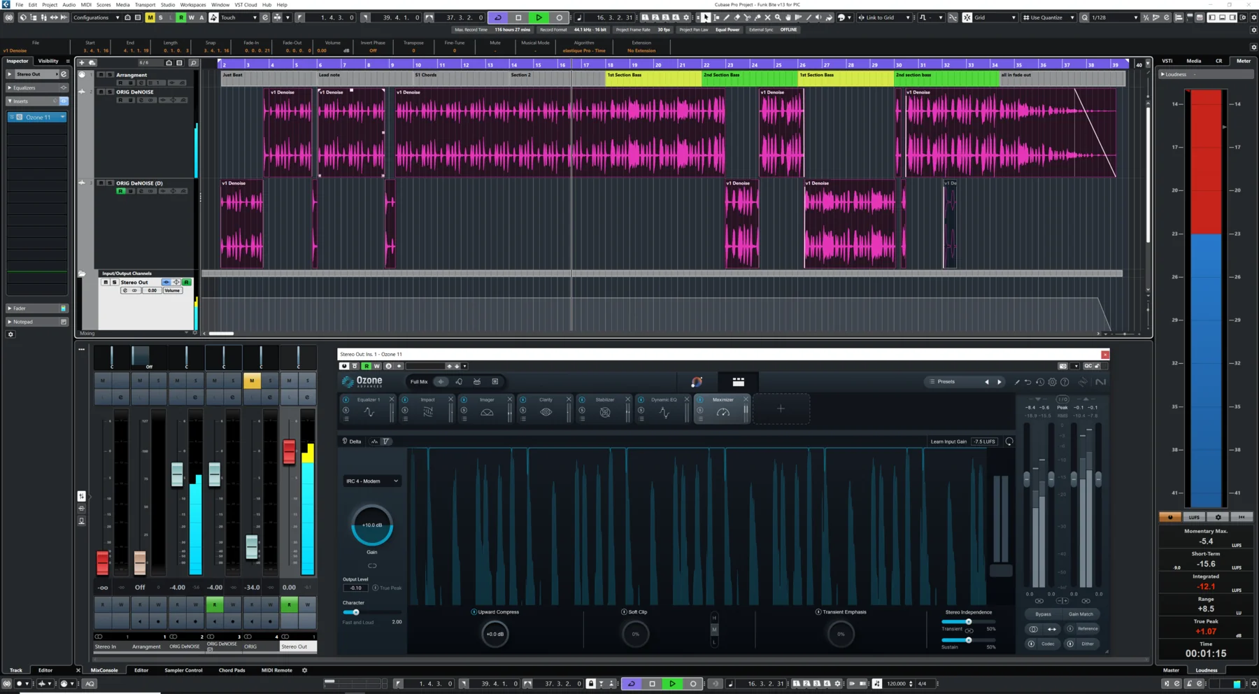 Sync arrangement view for Funk Bite