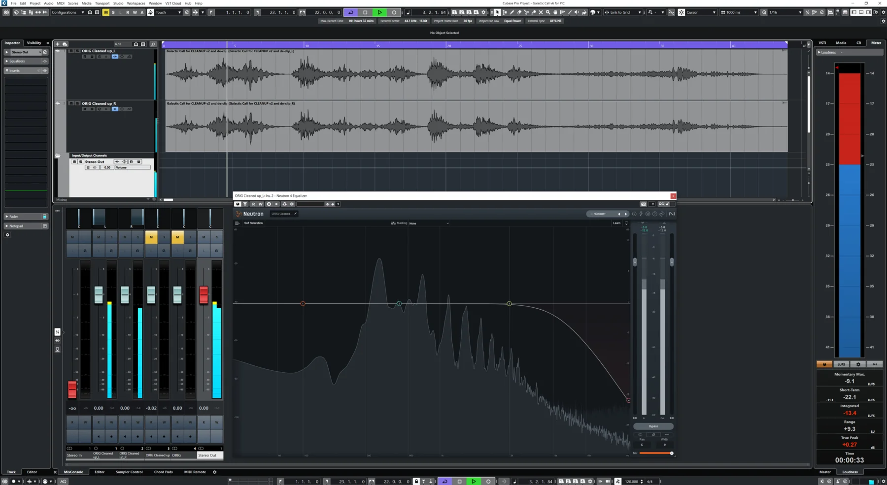 Sync arrangement view for Galactic Call