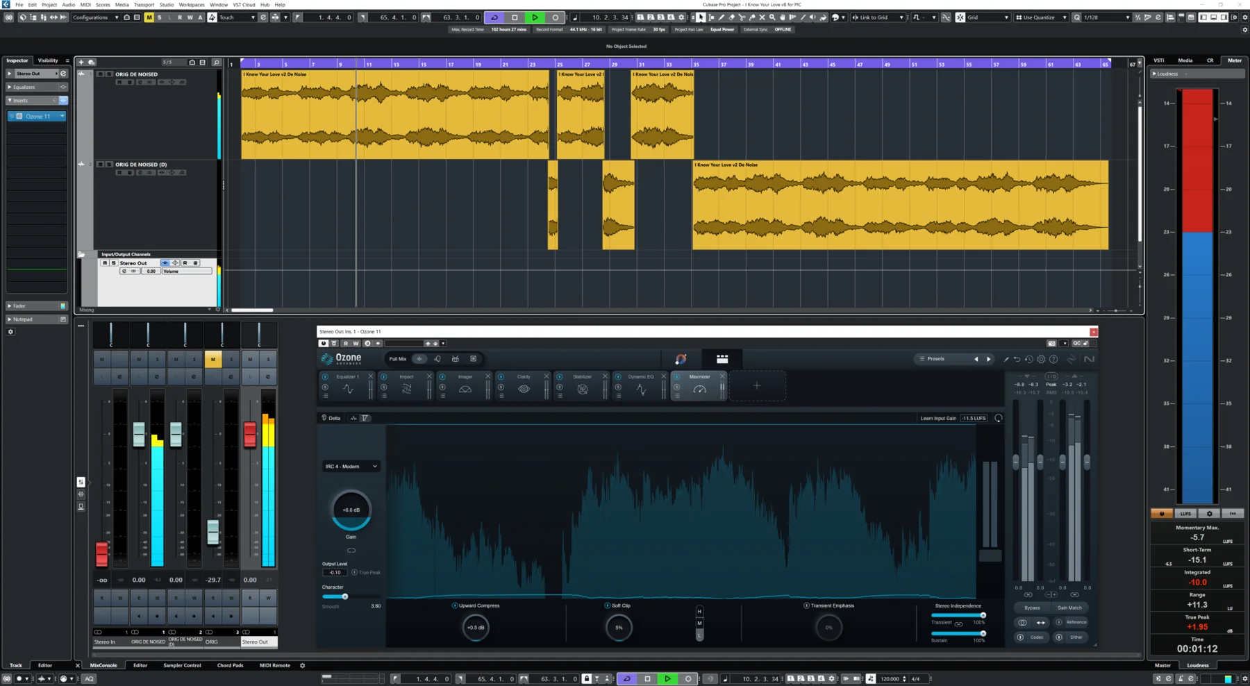 Sync arrangement view for I Know Your Love
