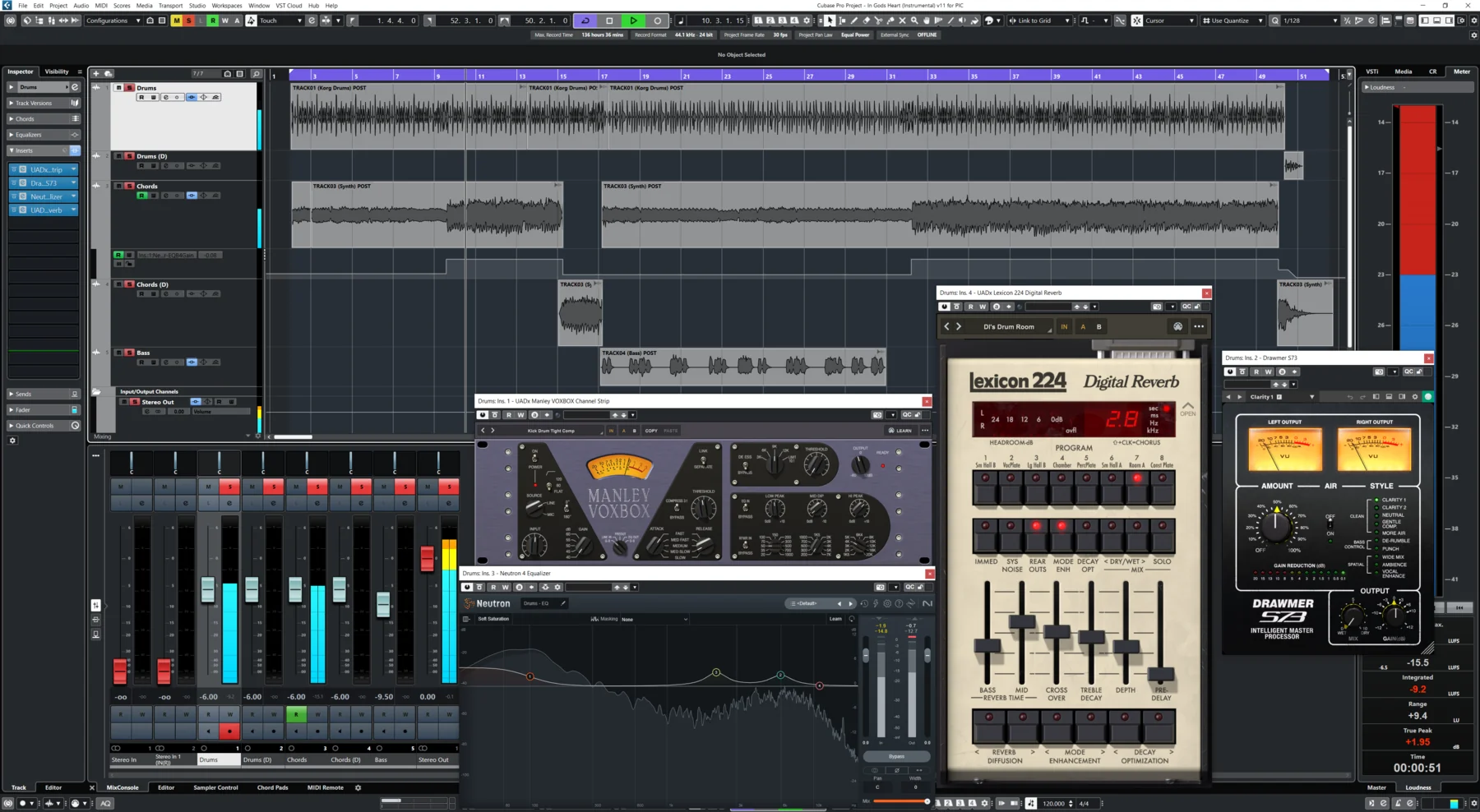 Sync arrangement view for In Gods Heart (Instrumental)