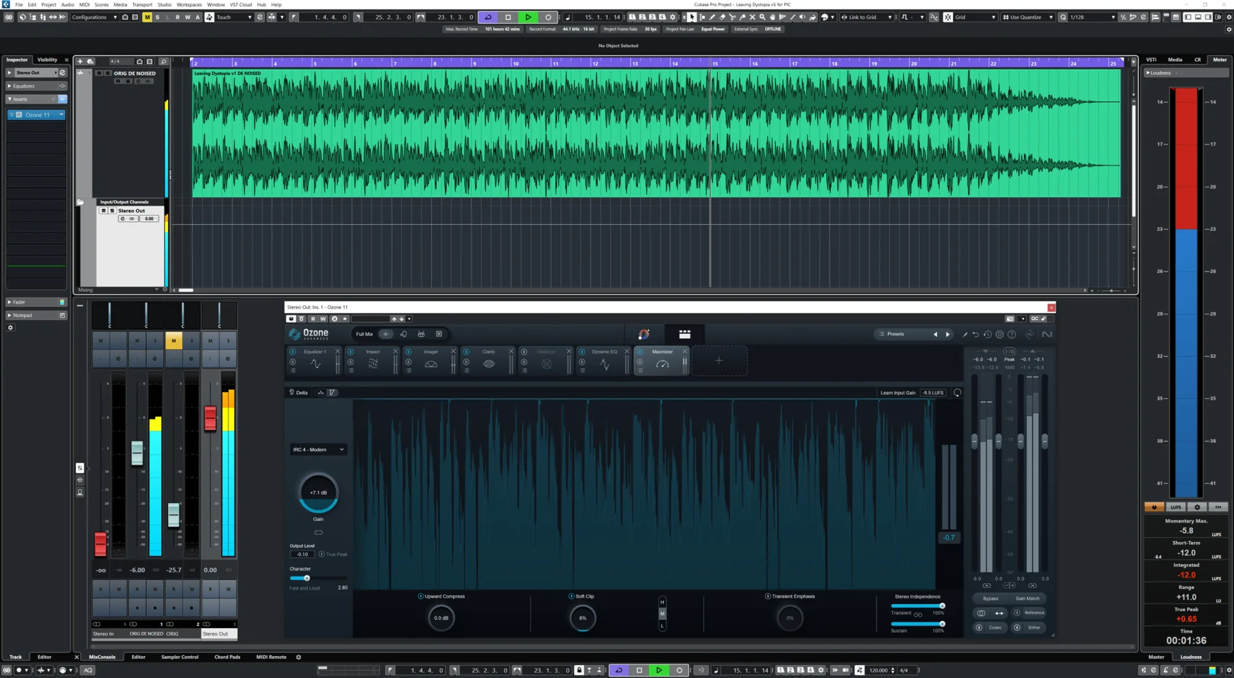 Sync arrangement view for Leaving Dystopia