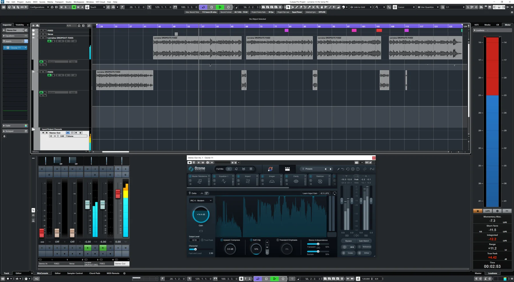 Sync arrangement view for Lorraine