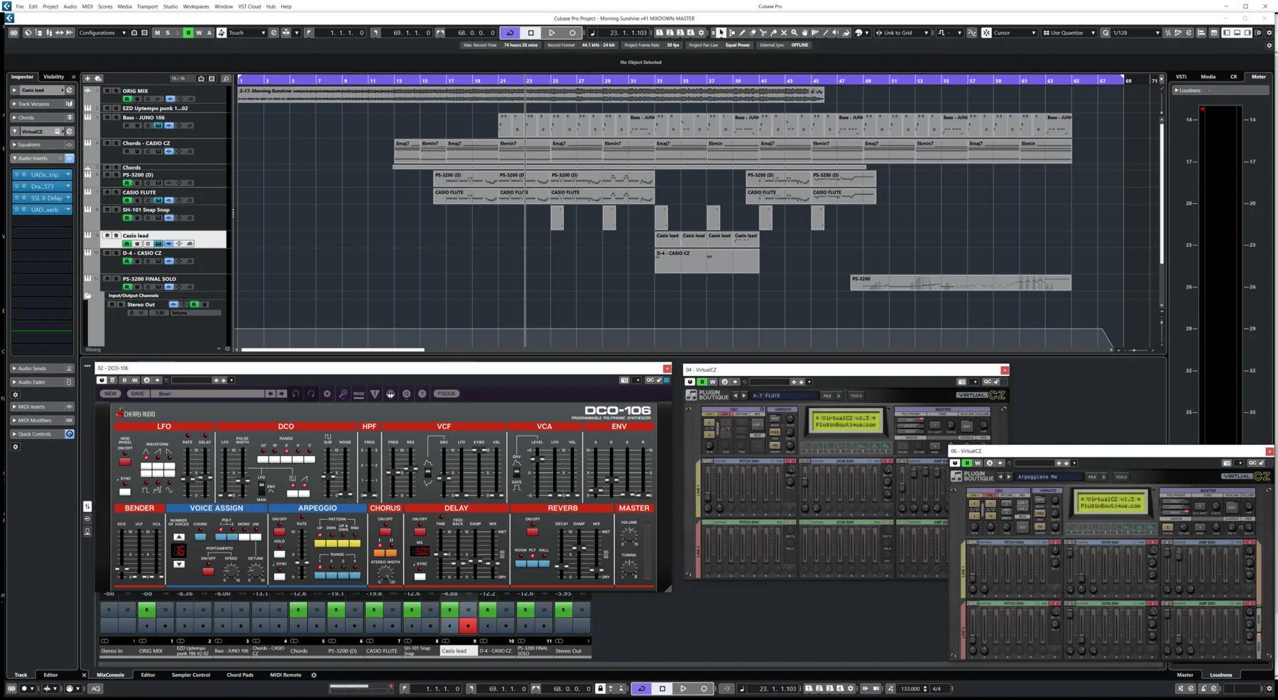 Sync arrangement view for Morning Sunshine