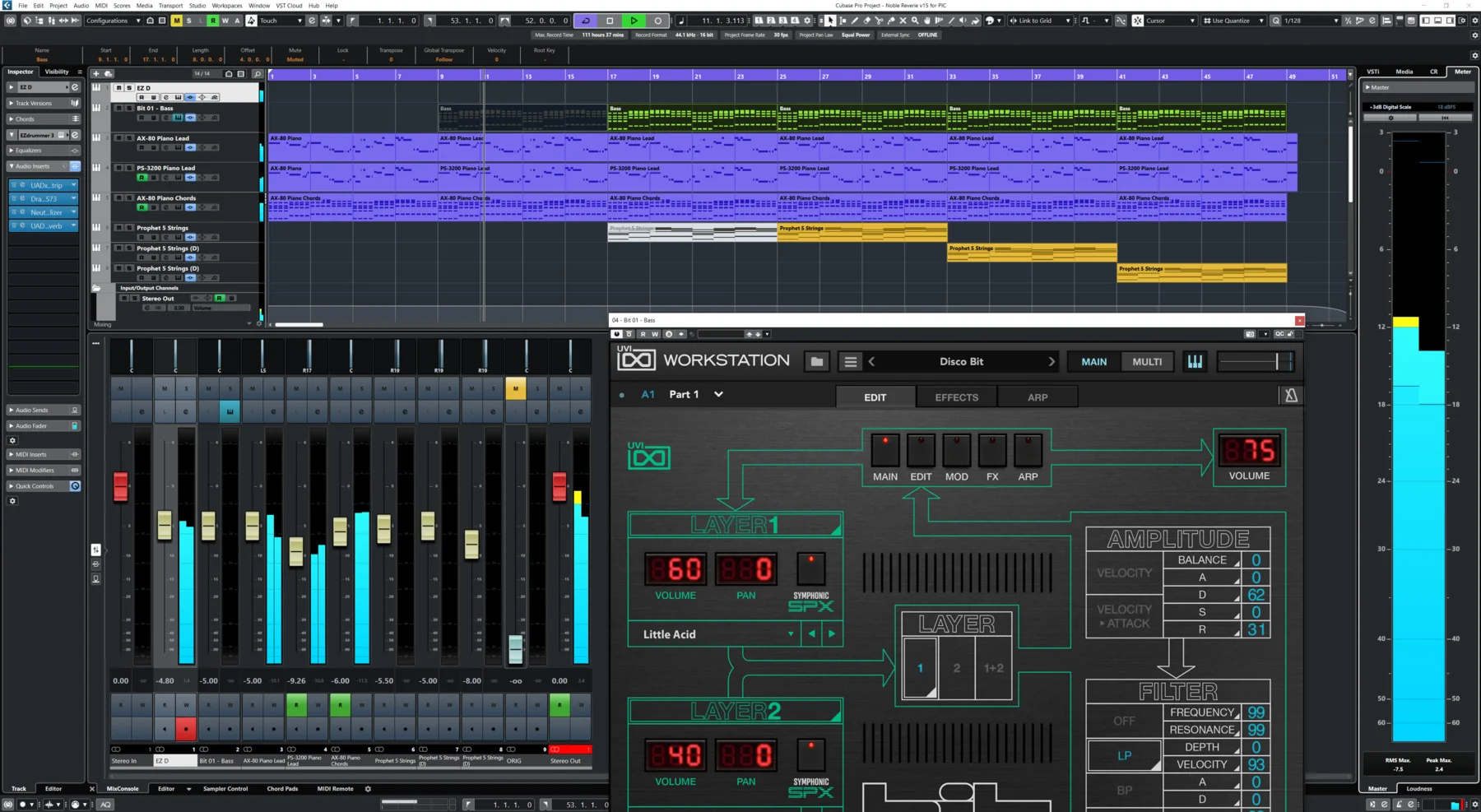 Sync arrangement view for Noble Reverie
