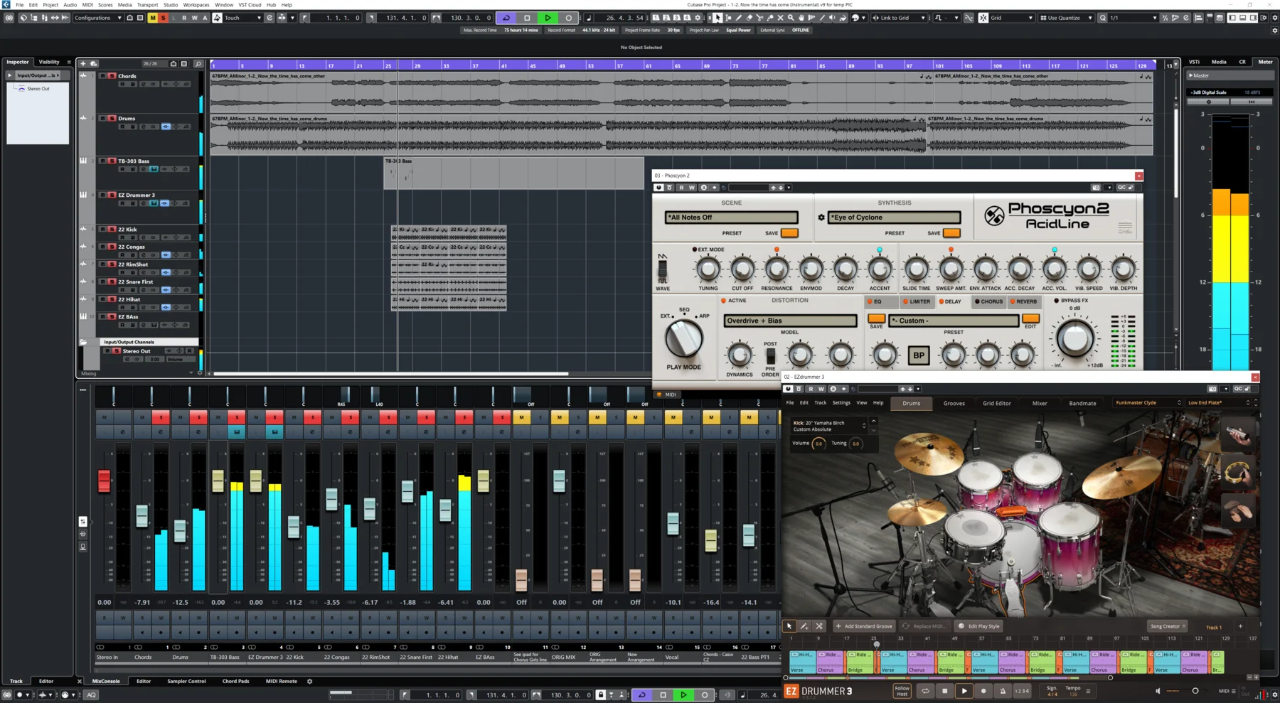 Sync arrangement view for Now the Time Has Come (Instrumental)