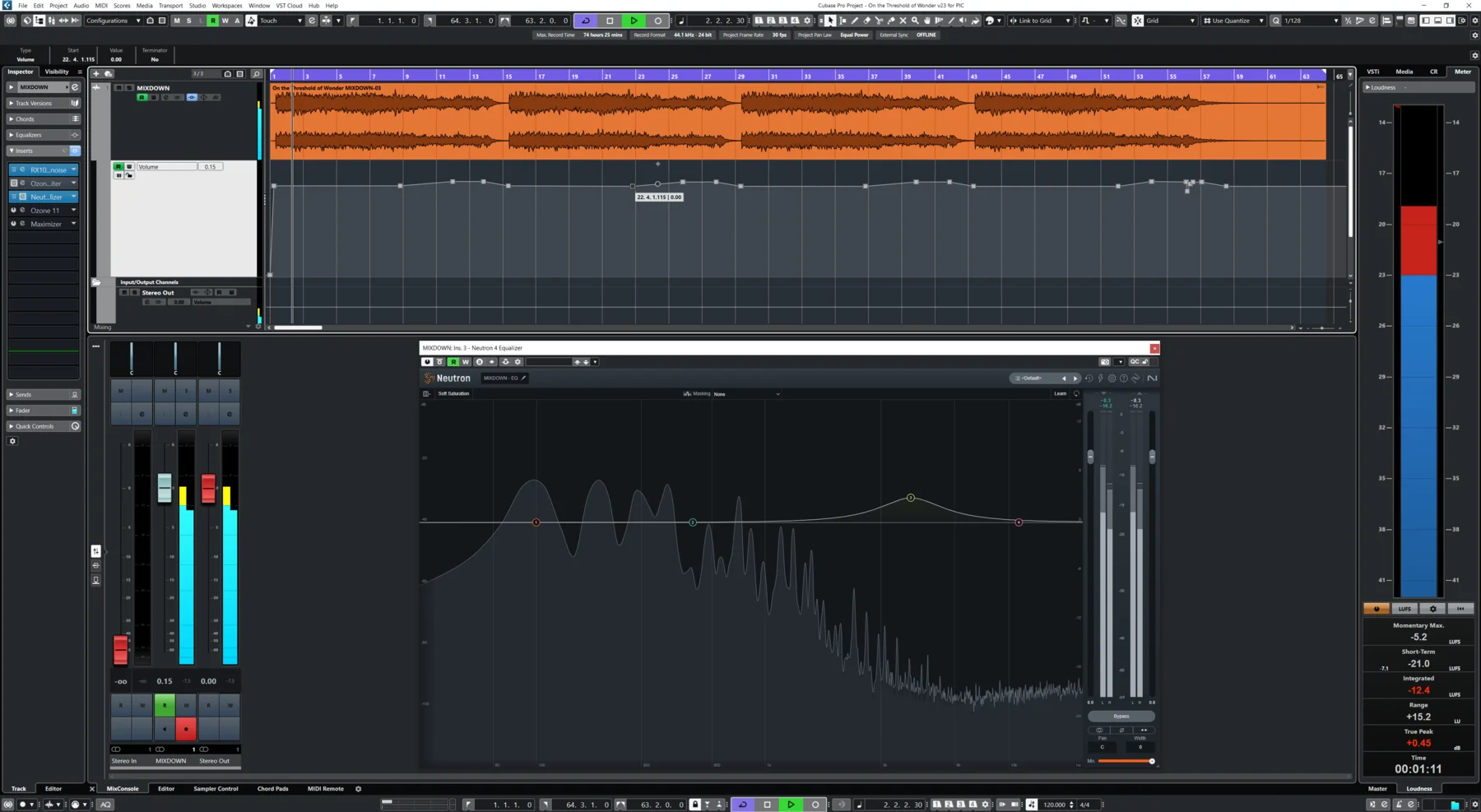 Sync arrangement view for On the Threshold of Wonder