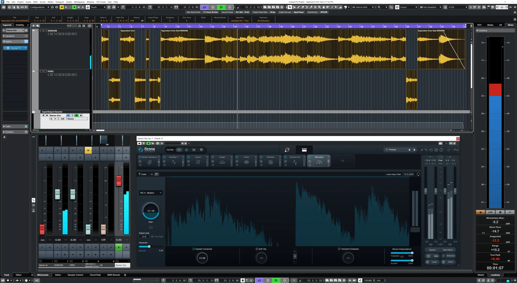 Sync arrangement view for Seperation from God