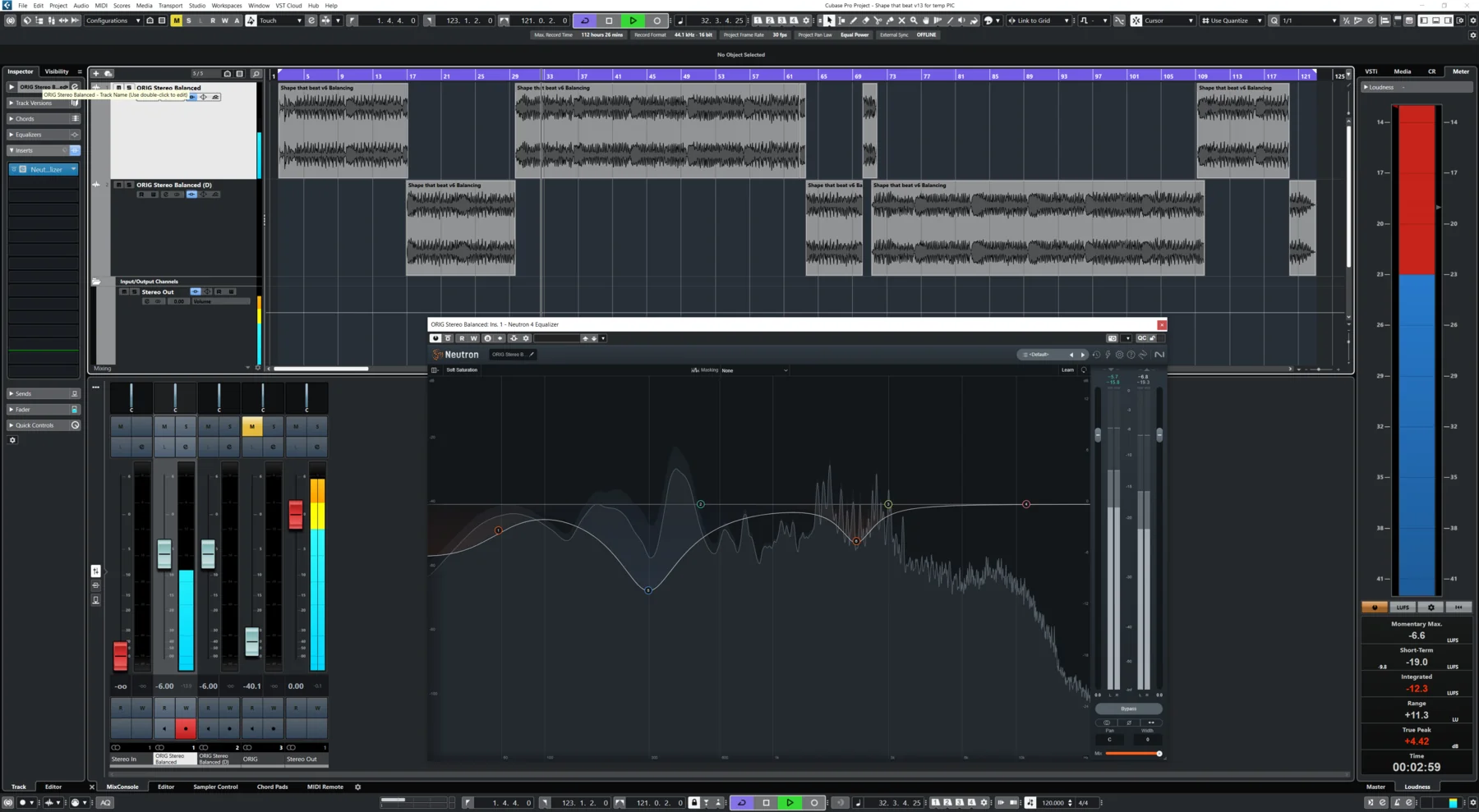 Sync arrangement view for Shape That Beat
