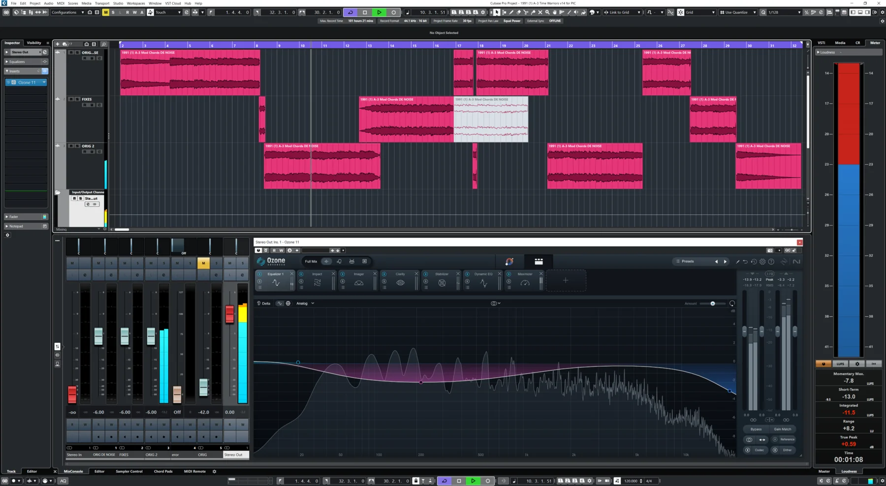 Sync arrangement view for Time Warriors