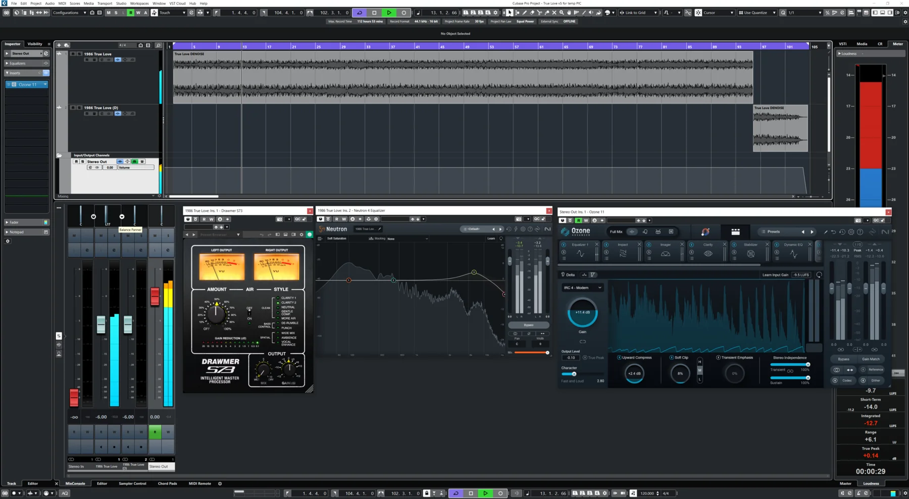 Sync arrangement view for True Love