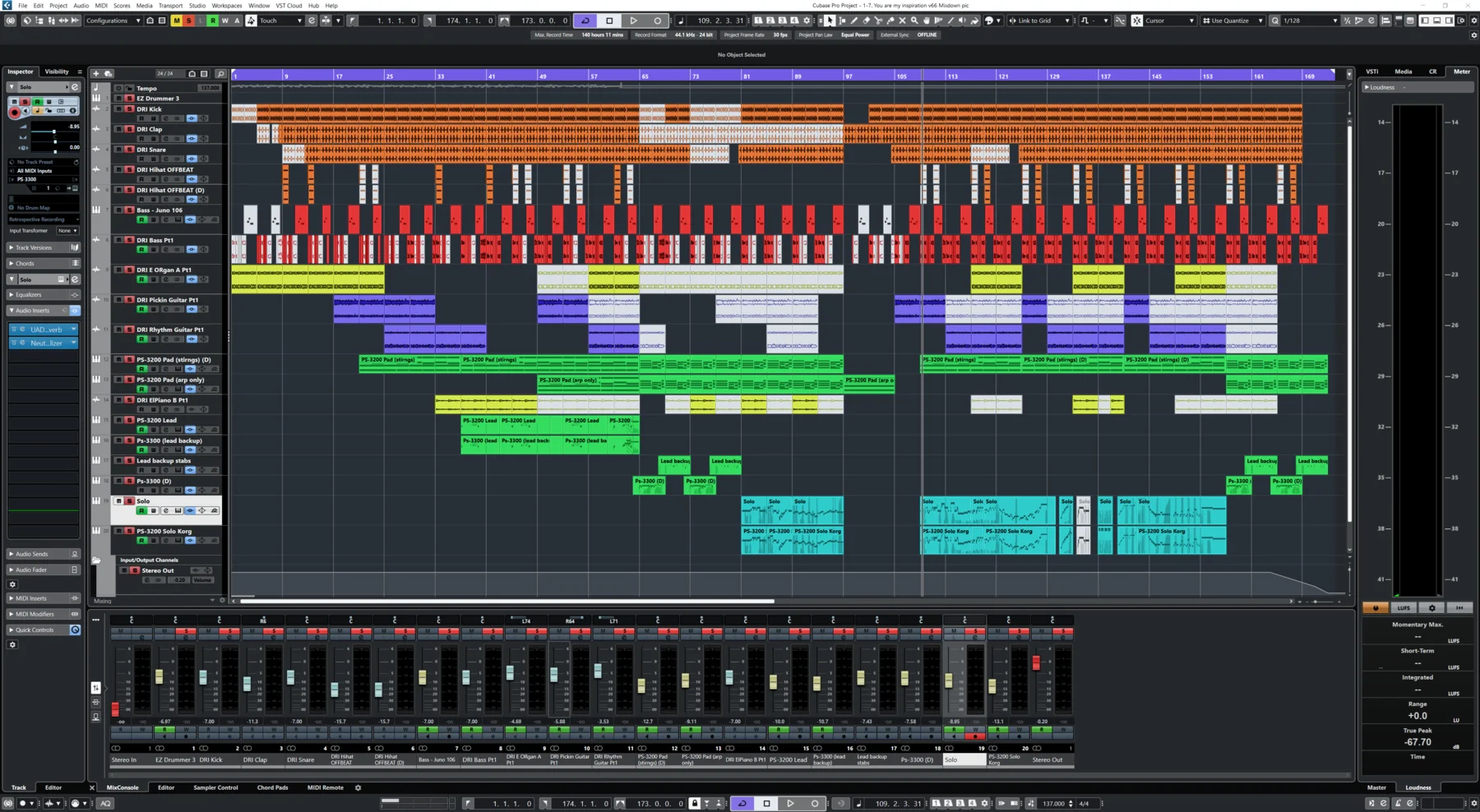 Sync arrangement view for You Are My Inspiration (Instrumental)