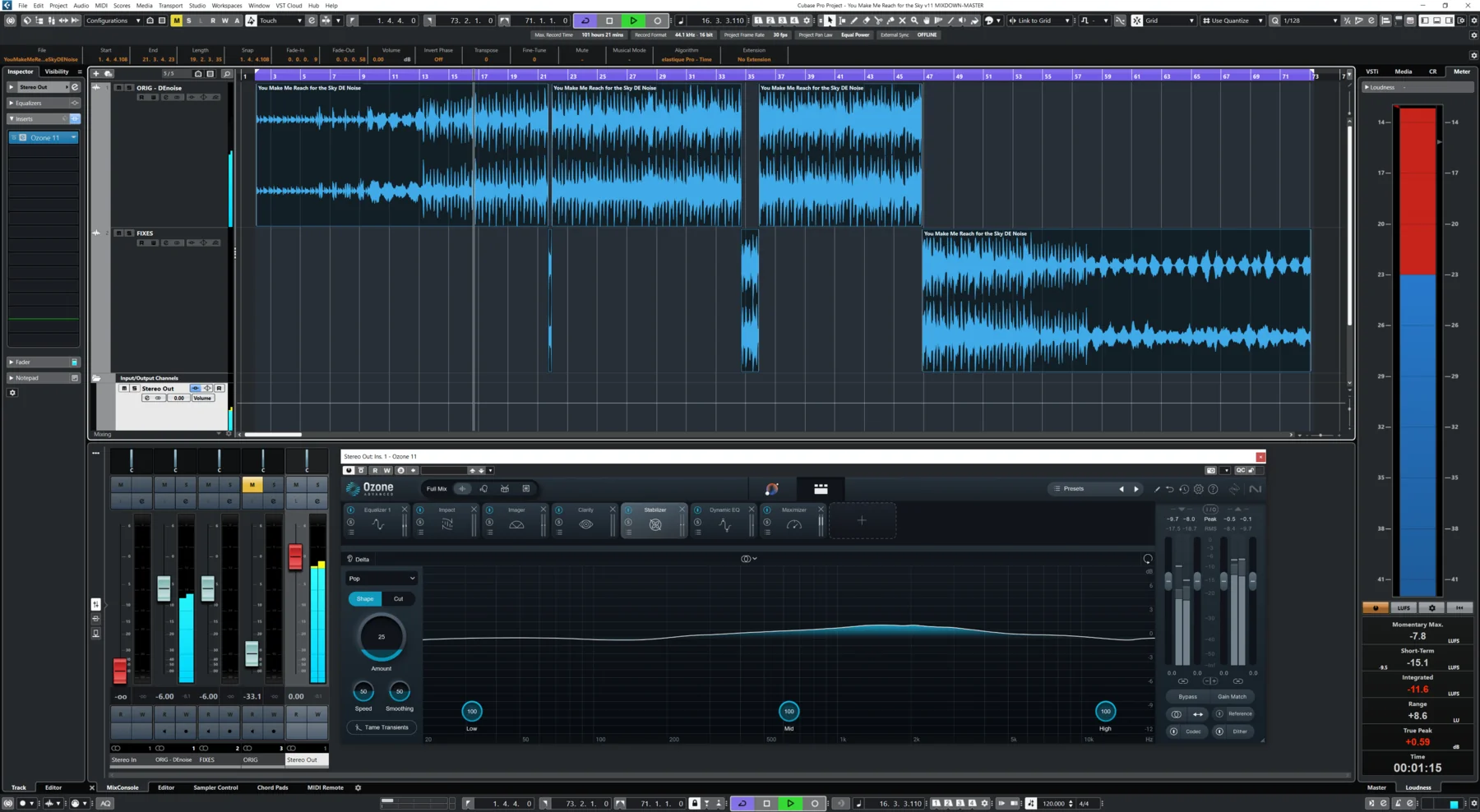 Sync arrangement view for You Make Me Reach for the Sky